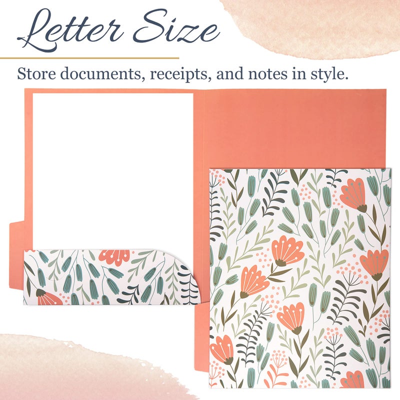 MATICAN Decorative File Folders, 12-Pack Floral File Folders, Letter Size, 6 Designs - Image 5
